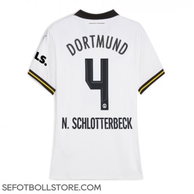 Borussia Dortmund Nico Schlotterbeck #4 Replika Tredje Tröja Dam 2024-25 Kortärmad Borussia Dortmund Nico Schlotterbeck #4 Replika Tredje Tröja Dam 2024-25 Kortärmad
